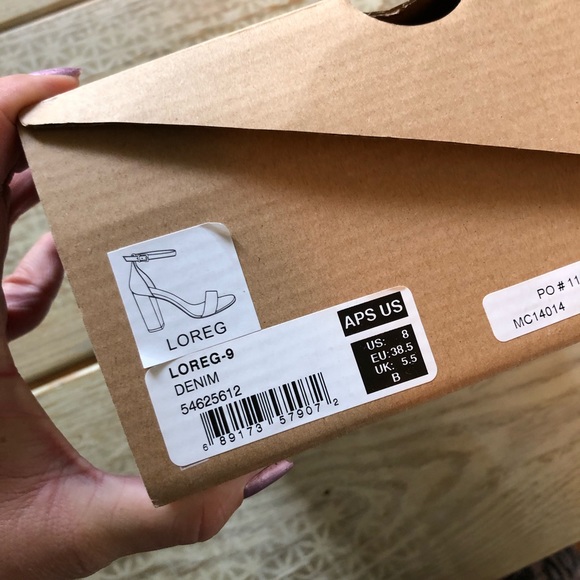 Mid heel sandal, light blue /denim - Picture 6 of 6